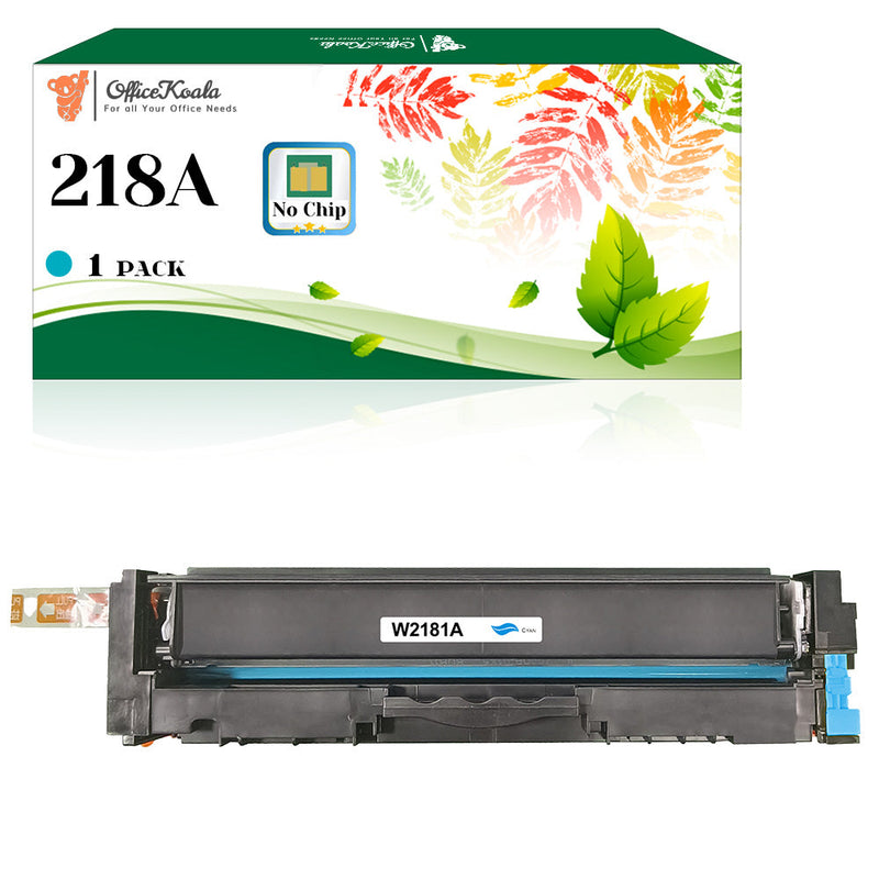 <strong>Compatible HP 218A Cyan Toner Cartridges(No Chip), 1200 Pages Yield (Replacement for OEM Part W2181A)</strong>