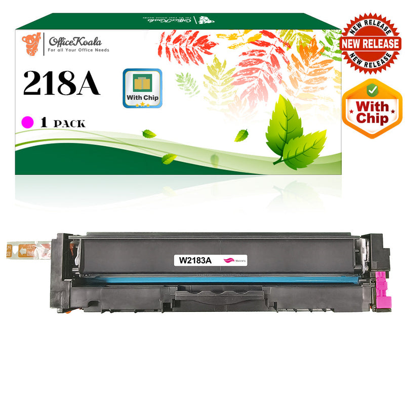 <strong> Compatible HP 218A Magenta Toner Cartridges(with Chip), 1200 Pages Yield (Replacement for OEM Part W2183A)</strong>