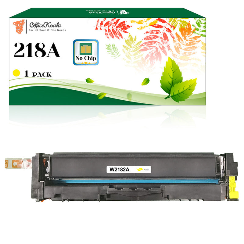 <strong> Compatible HP 218A Yellow Toner Cartridges(No Chip), 1200 Pages Yield (Replacement for OEM Part W2182A)</strong>