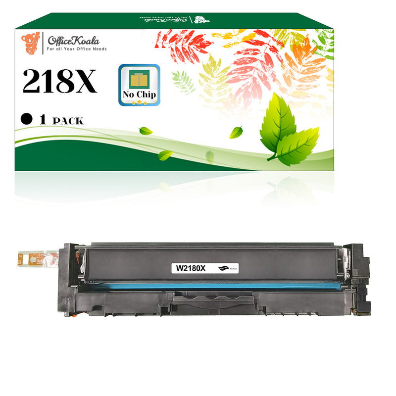 Office Koala Compatible HP 218X Black Toner Cartridges(No Chip), 3200 Pages Yield (Replacement for OEM Part W2180X)