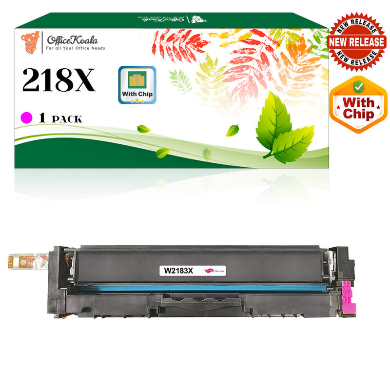 <strong> Compatible HP 218X Magenta Toner Cartridges(with Chip), 2500 Pages Yield (Replacement for OEM Part W2183X)</strong>