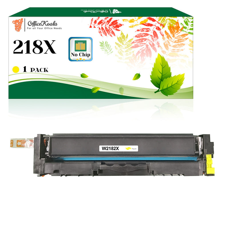 <strong> Compatible HP 218X Yellow Toner Cartridges(No Chip), 2500 Pages Yield (Replacement for OEM Part W2182A)</strong>