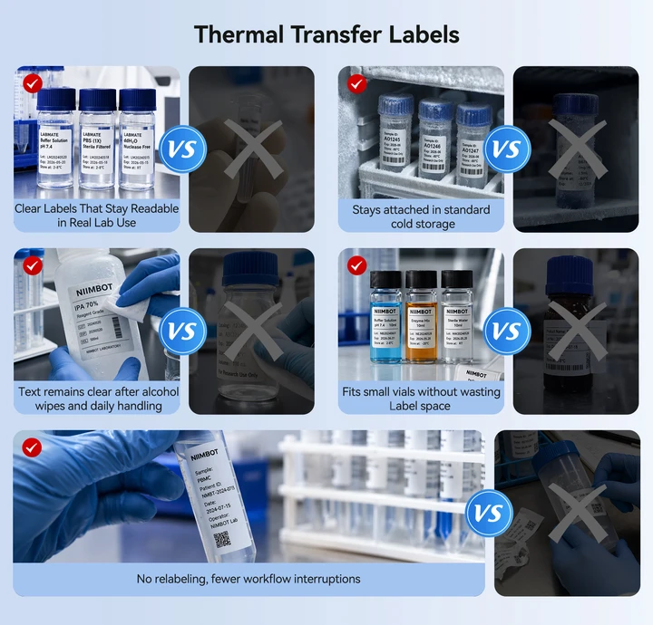 M2 thermal transfer lab labeling solution