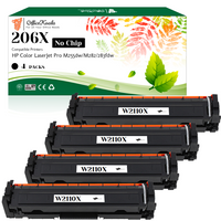 Office Koala 206X Black Toner Cartridges(No Chip), Compatible with  HP Color LaserJet Pro M255dw/M282/283fdw, 3150 Pages Yield  (Replacement for OEM Part W2110X)