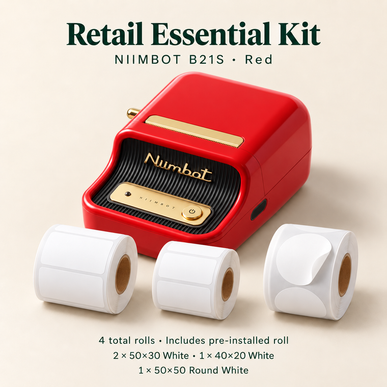 NIIMBOT B21S Retail Labeling System – Red