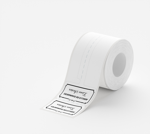 NIIMBOT Jewelry Labels for B21/B21 Pro/B1/B3S/B31/B4 Label Maker, 25 x 30 mm x 45 mm (0.98"x1.18"x1.77"), 100 Tapes/Roll, Thermal Label Tape, Waterproof, Oil-Proof for Small Business Labeling Tape Replacement(White)
