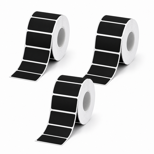 40 × 20 mm Matte Black Thermal Transfer Labels for NIIMBOT M2_H & M3, 325 Labels/Roll