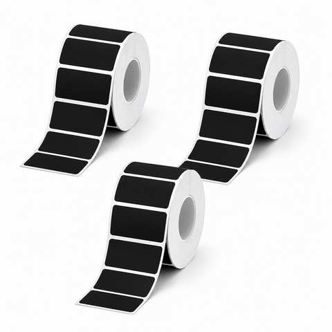 40 × 20 mm Matte Black Thermal Transfer Labels for NIIMBOT M2_H & M3, 325 Labels/Roll
