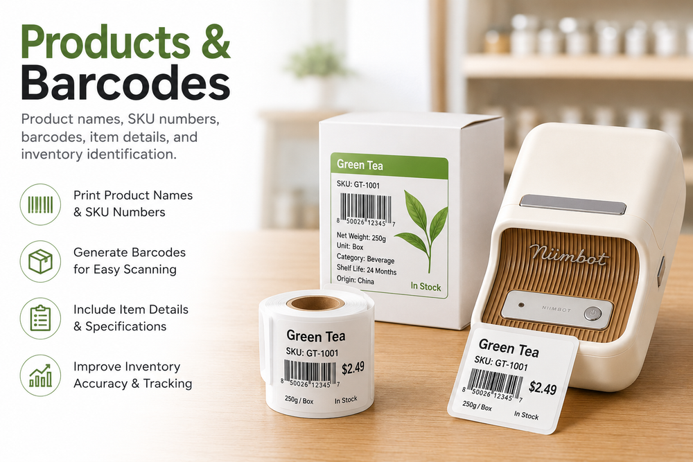 Retail product and barcode labels