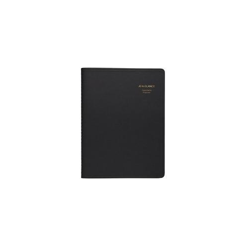 At-A-Glance Undated Teacher's Planner - 8 1/4" x 10 7/8" Sheet Size - Wire Bound - Black - 1 Each
