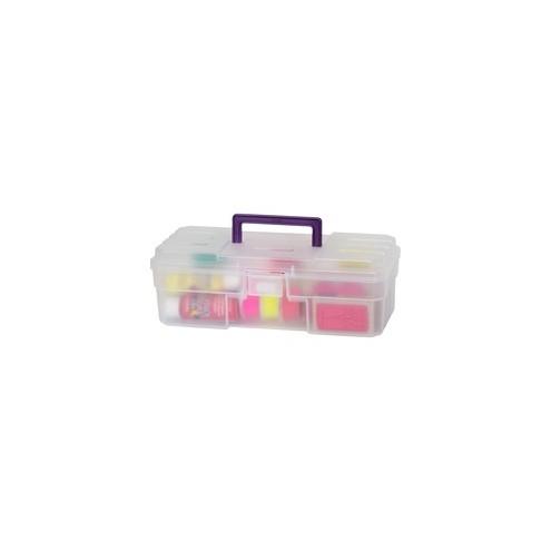 Akro-Mils 12" All-purpose Storage Box - External Dimensions: 6" Width x 12" Depth x 4" Height - Latching Closure - Plastic - Clear - 1 Each