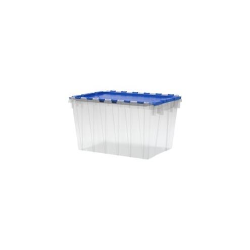 Akro-Mils KeepBox Container with Attached Lid - External Dimensions: 21.5" Length x 15" Width x 12.5" Height - 12 gal - Hinged Closure - Clear - For Apparel - 1 Each
