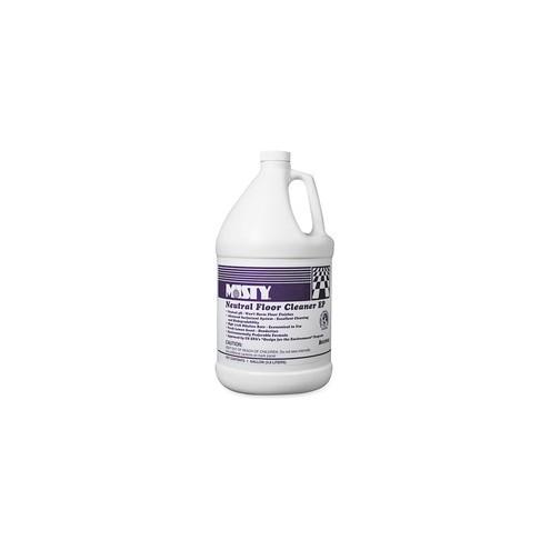 MISTY Neutral Floor Cleaner - Concentrate Liquid - 128 fl oz (4 quart) - Lemon Scent - 1 Each - Green