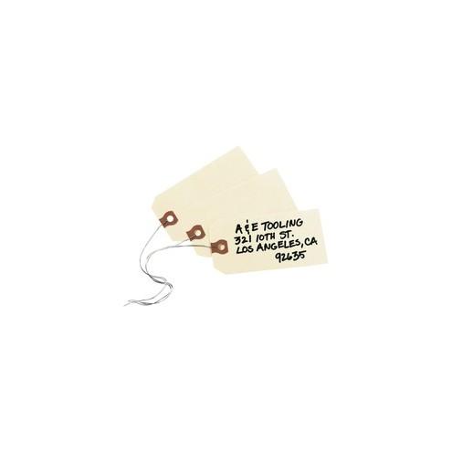 Avery® Shipping Tags - 4.25" Length x 2.12" Width - Rectangular - Wire Fastener - 1000 / Box - Manila