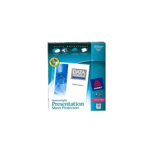 Avery® Heavyweight Sheet Protectors - For Letter 8 1/2" x 11" Sheet - Ring Binder - Diamond Clear - Polypropylene - 50 / Box
