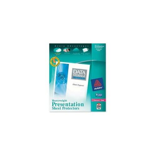 Avery® Heavyweight Sheet Protectors - For Letter 8 1/2" x 11" Sheet - Diamond Clear - Polypropylene - 200 / Box