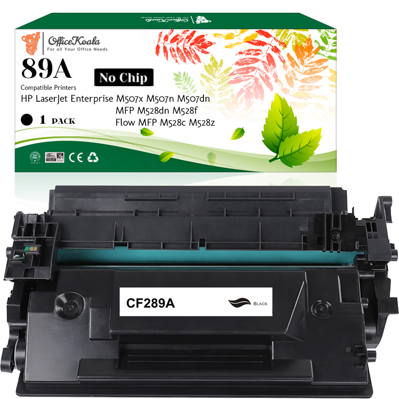 Office Koala 89A Black Toner Cartridges(No Chip), Compatible with  HP LaserJet Enterprise M507x/M507n/M507dn MFP M528dn/M528f Flow MFP M528c/M528z, 5000 Pages Yield  (Replacement for OEM Part CF289A)
