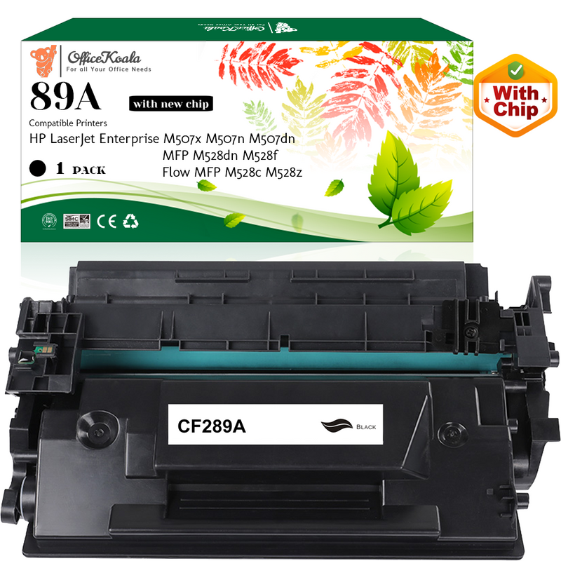 Office Koala 89A Black Toner Cartridges(with New Chip), Compatible with  HP LaserJet Enterprise M507x/M507n/M507dn MFP M528dn/M528f Flow MFP M528c/M528z, 5000 Pages Yield  (Replacement for OEM Part CF289A)