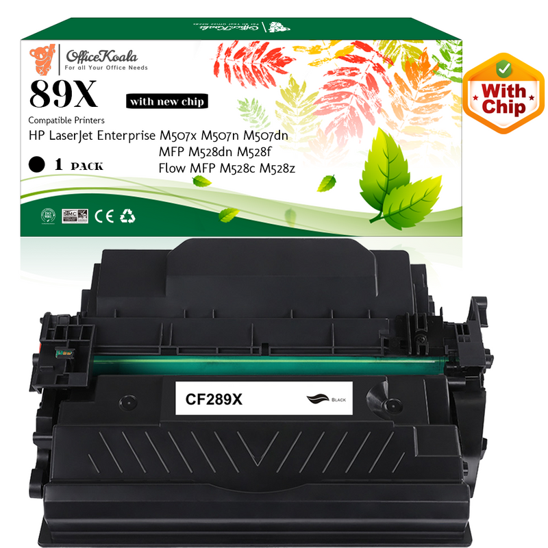 Office Koala 89X Black Toner Cartridges(with New Chip), Compatible with  HP LaserJet Enterprise M507x/M507n/M507dn MFP M528dn/M528f Flow MFP M528c/M528z, 10000 Pages Yield  (Replacement for OEM Part CF289X)