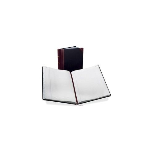 Boorum & Pease Boorum Record Ruled Columnar Book - 150 Sheet(s) - Thread Sewn - 13 1/8" x 10" Sheet Size - White Sheet(s) - Black Cover - 1 Each