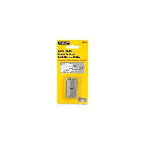 Stanley Single Edge Razor Blades - 5.88" Length - Snap-off - Carbon Steel - 10 / Pack