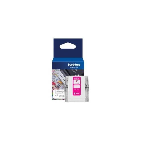 Brother Genuine CZ-1004 continuous length 1" (1.0") 25 mm wide x 16.4 ft. (5 m) long label roll featuring ZINK® Zero Ink technology - 1" Width x 16 13/32 ft Length - Zero Ink (ZINK) - Paper - 1