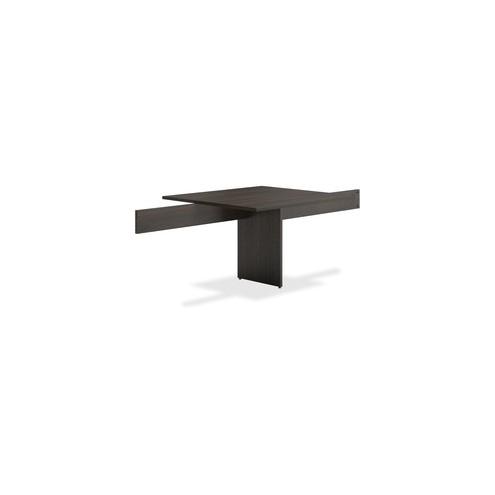 HON Conference Table Adder - Laminated Top - Slab Base - 44" Table Top Width x 47.50" Table Top Depth x 1" Table Top Thickness - 29.50" Height - Assembly Required - Espresso - Steel
