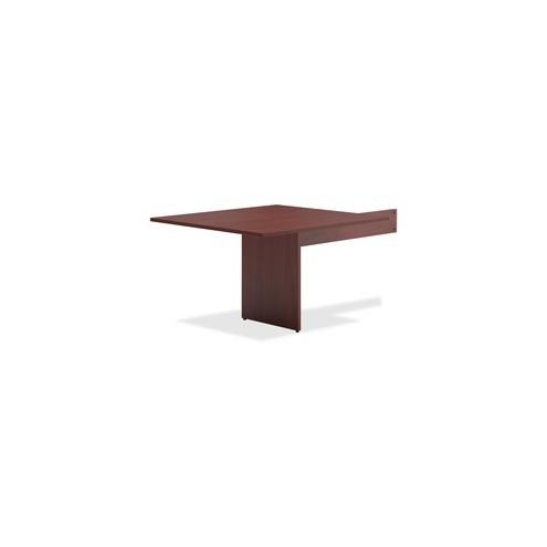 HON Rectangle Conference Table - Laminated Rectangle Top - Slab Base - 44" Table Top Width x 47.50" Table Top Depth x 1" Table Top Thickness - 29.50" Height - Mahogany - Steel