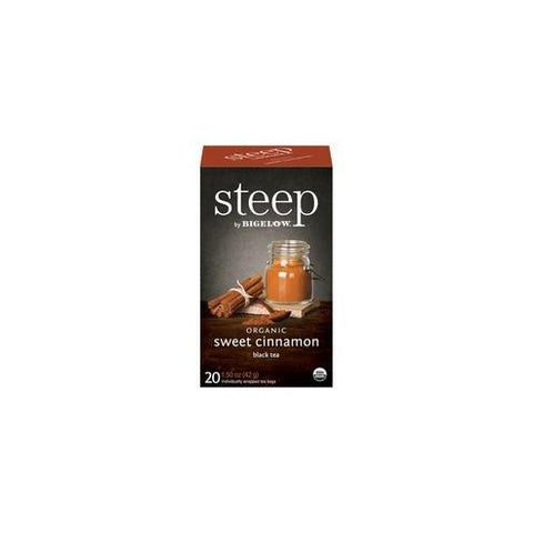 steep Organic Sweet Cinnamon Black Tea - Black Tea - Mountain Grown, Sweet Cinnamon - 1.6 oz - 120 Teabag - GMO Free - Kosher - Organic - 6 Box