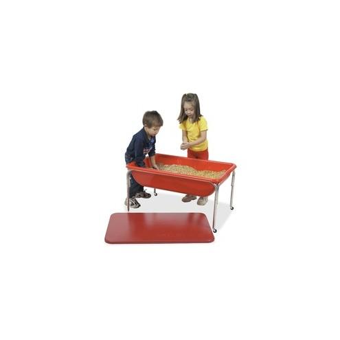 Children's Factory Small Sensory Table Set - Rectangle Top - Four Leg Base - 4 Legs - 36" Table Top Length x 24" Table Top Width - 24" Height - Blue - Plastic