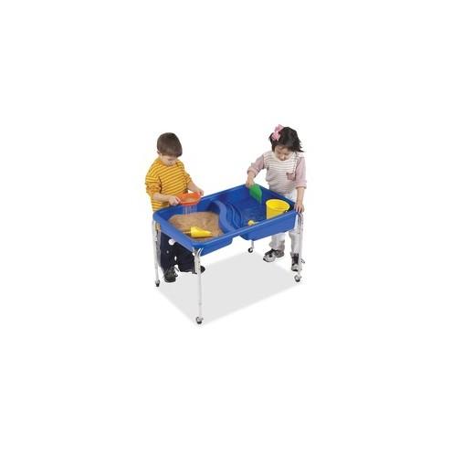 Children's Factory 24" Neptune Table Set - Rectangle Top - Four Leg Base - 4 Legs - 36" Table Top Length x 24" Table Top Width - 24" Height - Blue, Textured