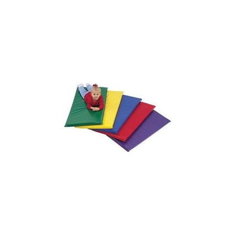 Children's Factory Rainbow Rest Mats - Student - 48" Length x 24" Width x 2" Thickness - Rectangle - Foam, Vinyl - Assorted