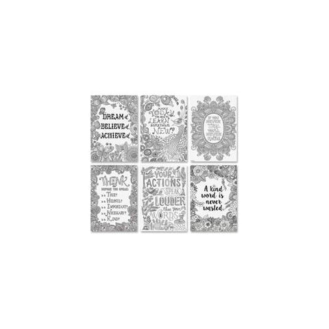 Creative Teaching Press Color-Me Inspire U Posters - 13.4" Width x 19" Height - Black, White