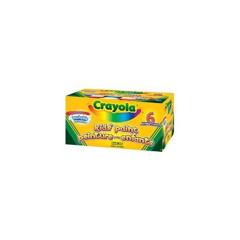 Crayola Crayola Washable Kids' Paint Set - 2 fl oz - 6 / Set - Yellow, White, Orange, Green, Red, Blue