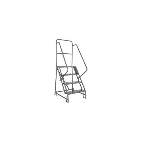 Louisville 4-step Steel Warehouse Ladder - 4 Step - 450 lb Load Capacity - 19" x 27" x 76" - Gray