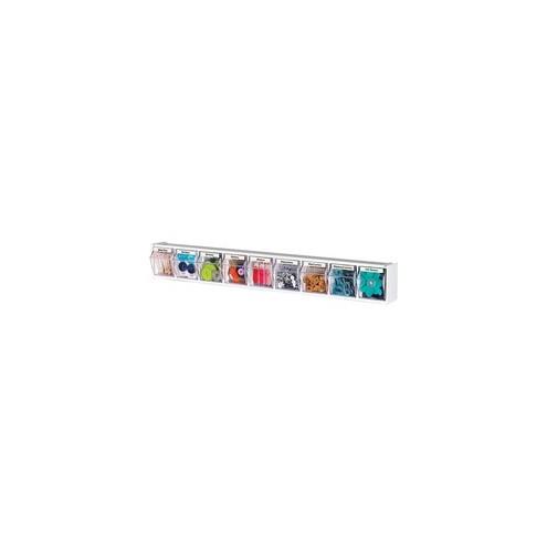 Deflecto Tilt Bin Interlocking Multi-Bin Storage Organizer - 9 Compartment(s) - 3.3" Height x 3.6" Width x 2.5" Depth - Desktop - White - 1Each