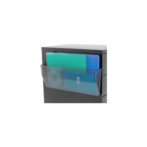 Deflecto Magnetic DocuPocket - 1 Compartment(s) - 6.4" Height x 15" Width x 3" Depth - Smoke - Plastic - 1Each