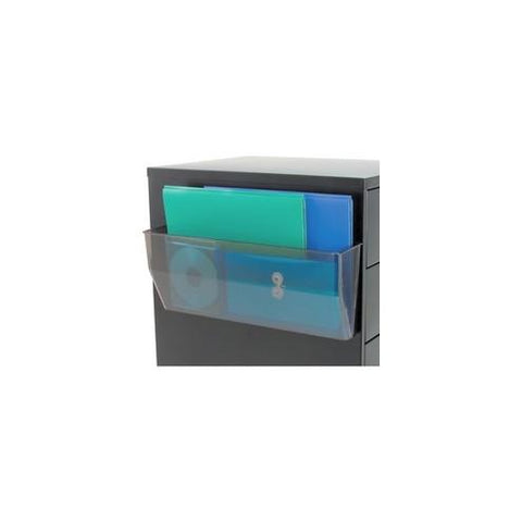 Deflecto Magnetic DocuPocket - 1 Compartment(s) - 6.4" Height x 15" Width x 3" Depth - Smoke - Plastic - 1Each