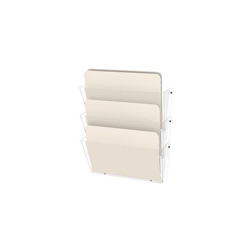 Deflecto Unbreakable DocuPocket - 3 Pocket(s) - Clear - Plastic - 3 / Pack