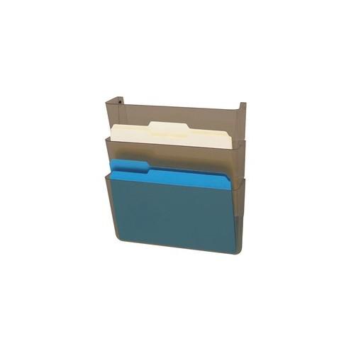Deflecto Unbreakable Linking DocuPocket set - Smoke - Plastic - 1 / Pack