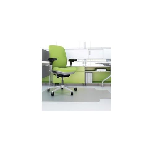 Deflecto EnvironMat for Hard Floors - Hard Floor, Wood Floor, Tile Floor - 60" Length x 46" Width - Lip Size 25" Length x 12" Width - Rectangle - Textured - Polyethylene Terephthalate (PET) - Clear