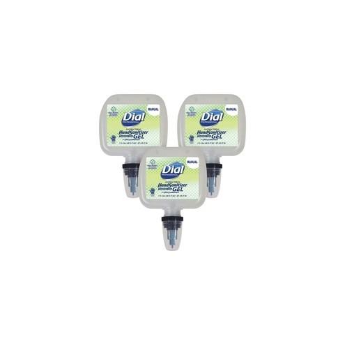 Dial Antibacterial Hand Sanitizer Gel Refill - 40.6 fl oz (1200 mL) - Kill Germs, Bacteria Remover, Yeast Remover, Mold Remover - Hand, Skin - Clear - Fragrance-free, Dye-free - 3 / Carton