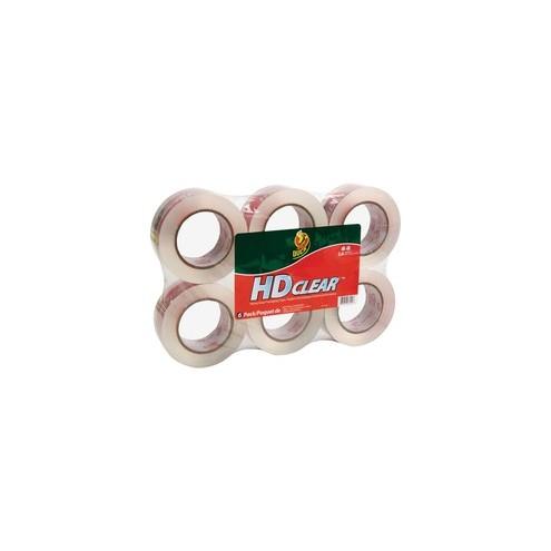 Duck Brand HD Clear Packing Tape - 109.30 yd Length x 1.88" Width - 2.6 mil Thickness - 6 / Pack - Clear