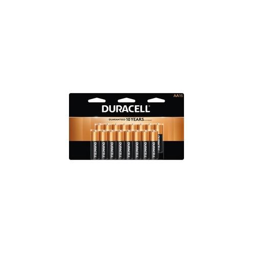 Duracell Coppertop Alkaline AA Battery - MN1500 - For Multipurpose - AA - Alkaline - 16 / Each