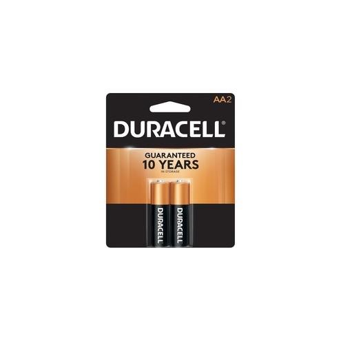 Duracell Coppertop Alkaline AA Battery - MN1500 - For Multipurpose - AA - 1.5 V DC - Alkaline - 2 / Pack