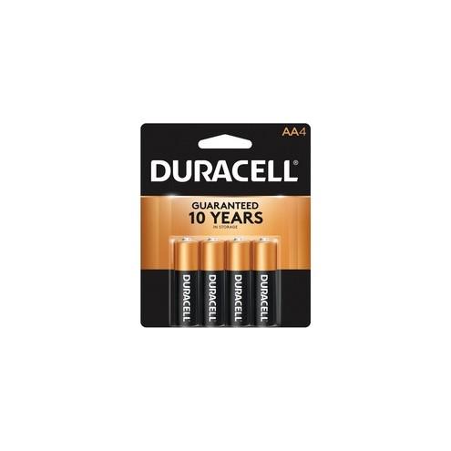 Duracell Coppertop Alkaline AA Battery - MN1500 - For Multipurpose - AA - 1.5 V DC - Alkaline - 4 / Pack