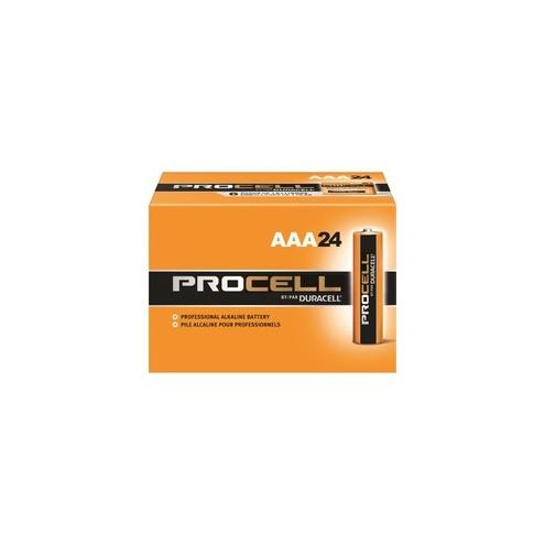 Duracell Procell Alkaline AAA Battery - PC2400 - For Multipurpose - AAA - 1.5 V DC - Manganese Dioxide (MnO2) - 24 / Box