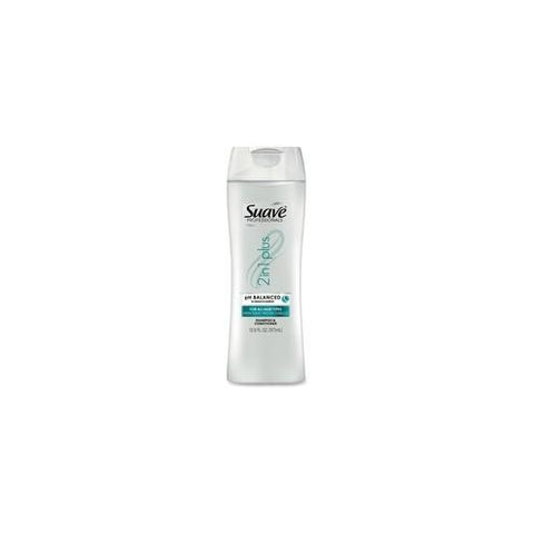 Diversey Suave 2in1 pH Shampoo/Conditioner - 12.6 fl oz (372.6 mL) - Hair - Clear - pH Balanced - 1 Each
