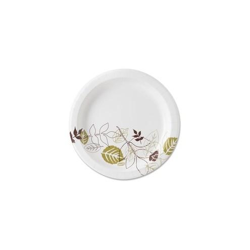 Dixie Pathways Design Everyday Paper Plates - 125 / Pack - 8.50" Diameter Plate - Paper - White - 1000 Piece(s) / Carton