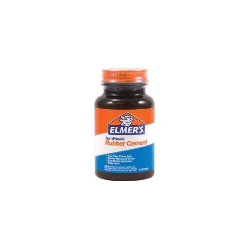 Elmer's ROSS 4 oz Bottle Rubber Cement with Brush - 4 oz - 1 Each - Brown